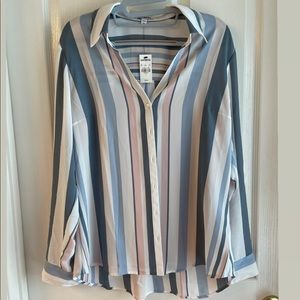 EXPRESS Button Up Top multi-colored